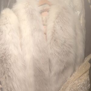 Elegant White Fur Coat